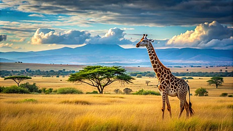 Wildlife on the African savanna